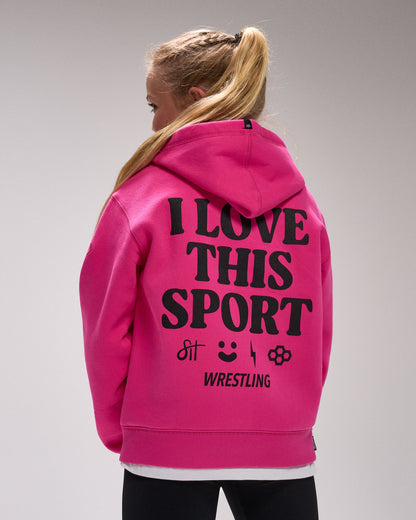 RUDIS SH I Love This Sport Youth Comfort Fleece Hoodie