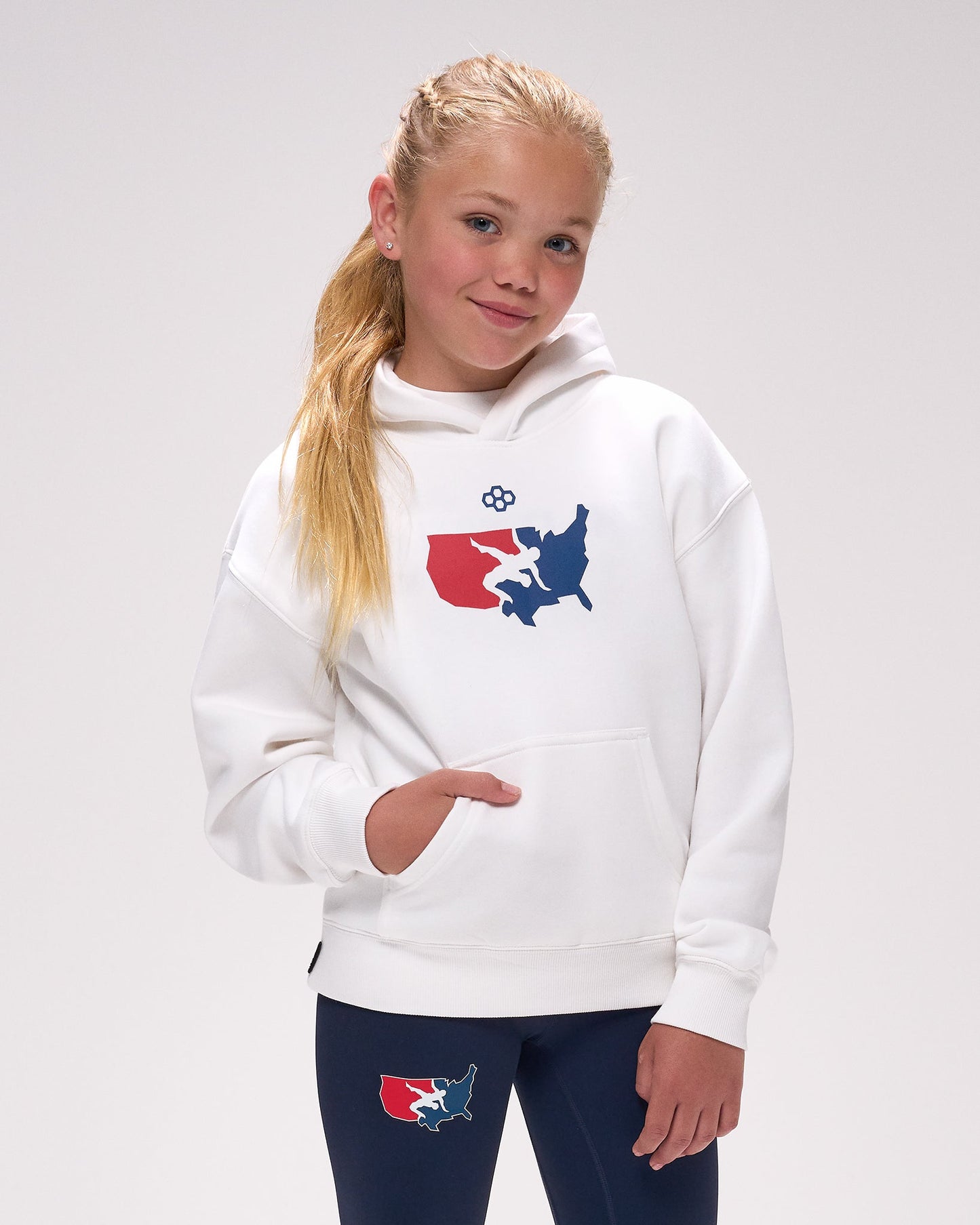 RUDIS USA Wrestling Youth Comfort Fleece Relaxed Fit Hoodie