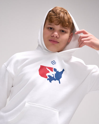 RUDIS USA Wrestling Youth Comfort Fleece Relaxed Fit Hoodie
