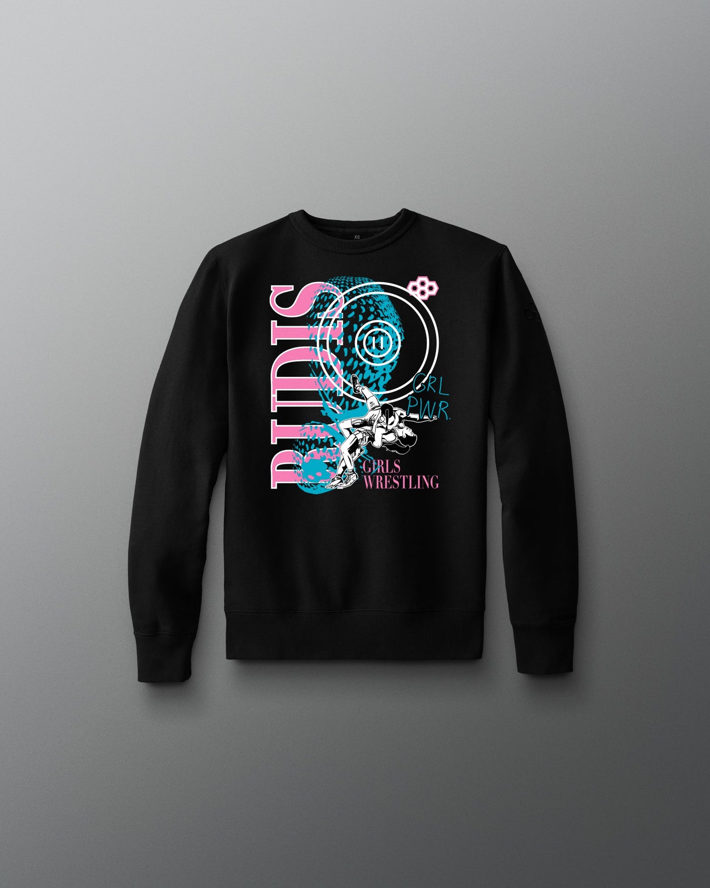 RUDIS Girl Power Wrestling Youth Comfort Fleece Crewneck