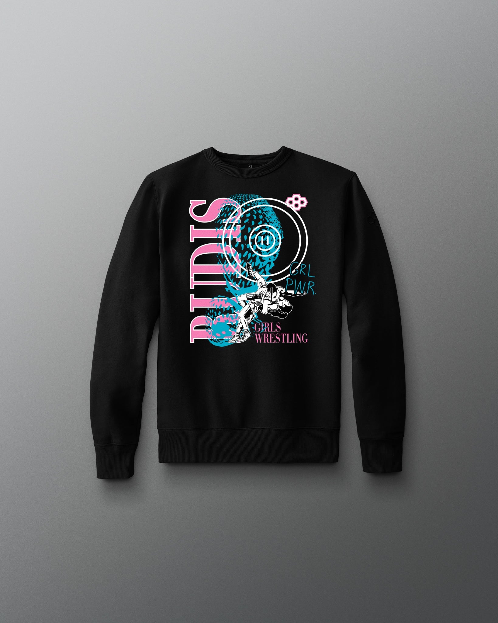 RUDIS Girl Power Wrestling Youth Comfort Fleece Crewneck