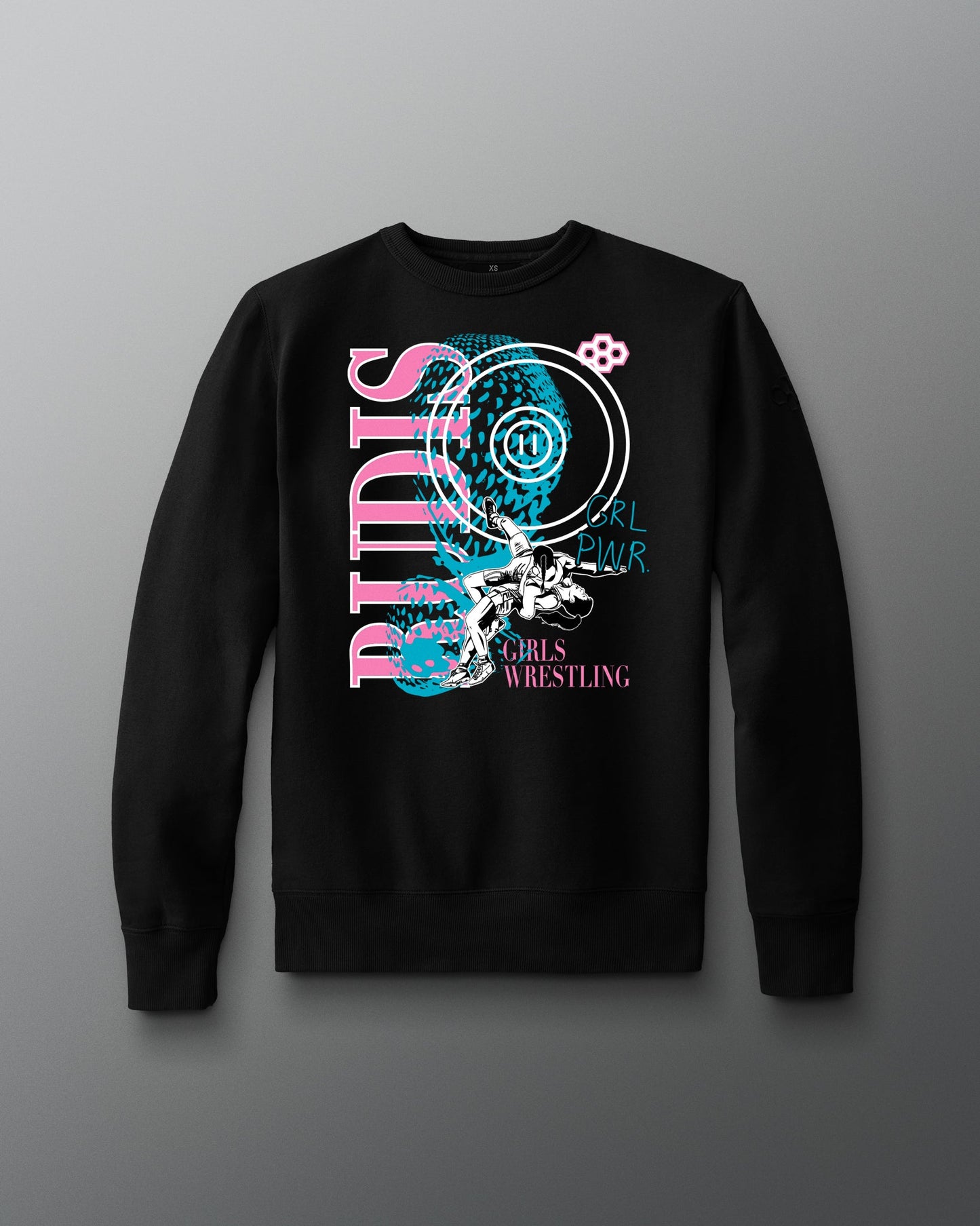 RUDIS Girl Power Wrestling Comfort Fleece Crewneck