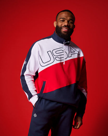 RUDIS USA Wrestling Colorblock 1/4 Zip - Officially Licensed