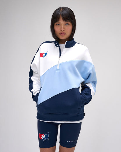 RUDIS USA Wrestling Colorblock 1/4 Zip - Officially Licensed