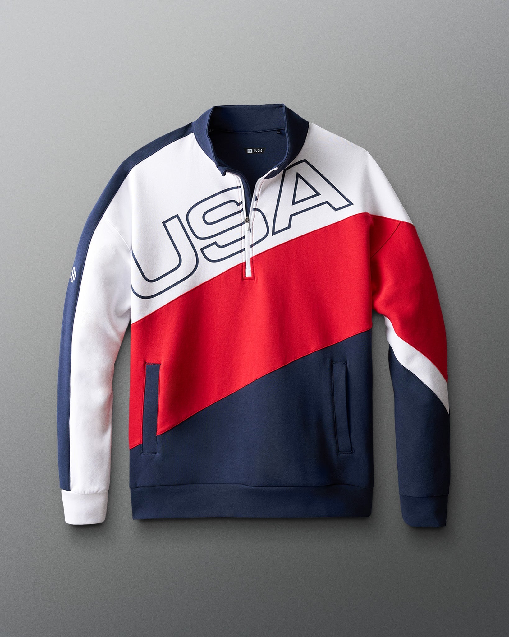 RUDIS USA Wrestling Colorblock 1/4 Zip - Officially Licensed