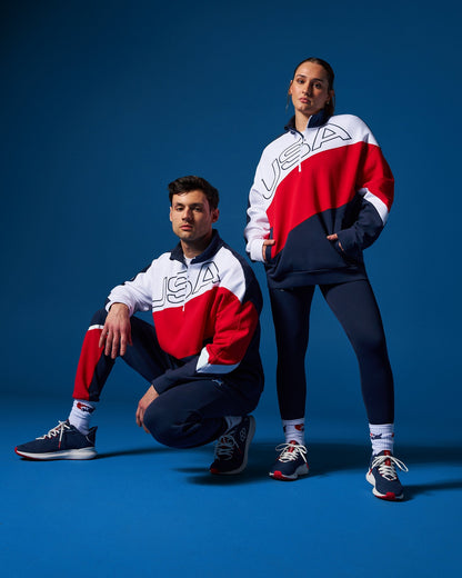 RUDIS USA Wrestling Colorblock 1/4 Zip - Officially Licensed