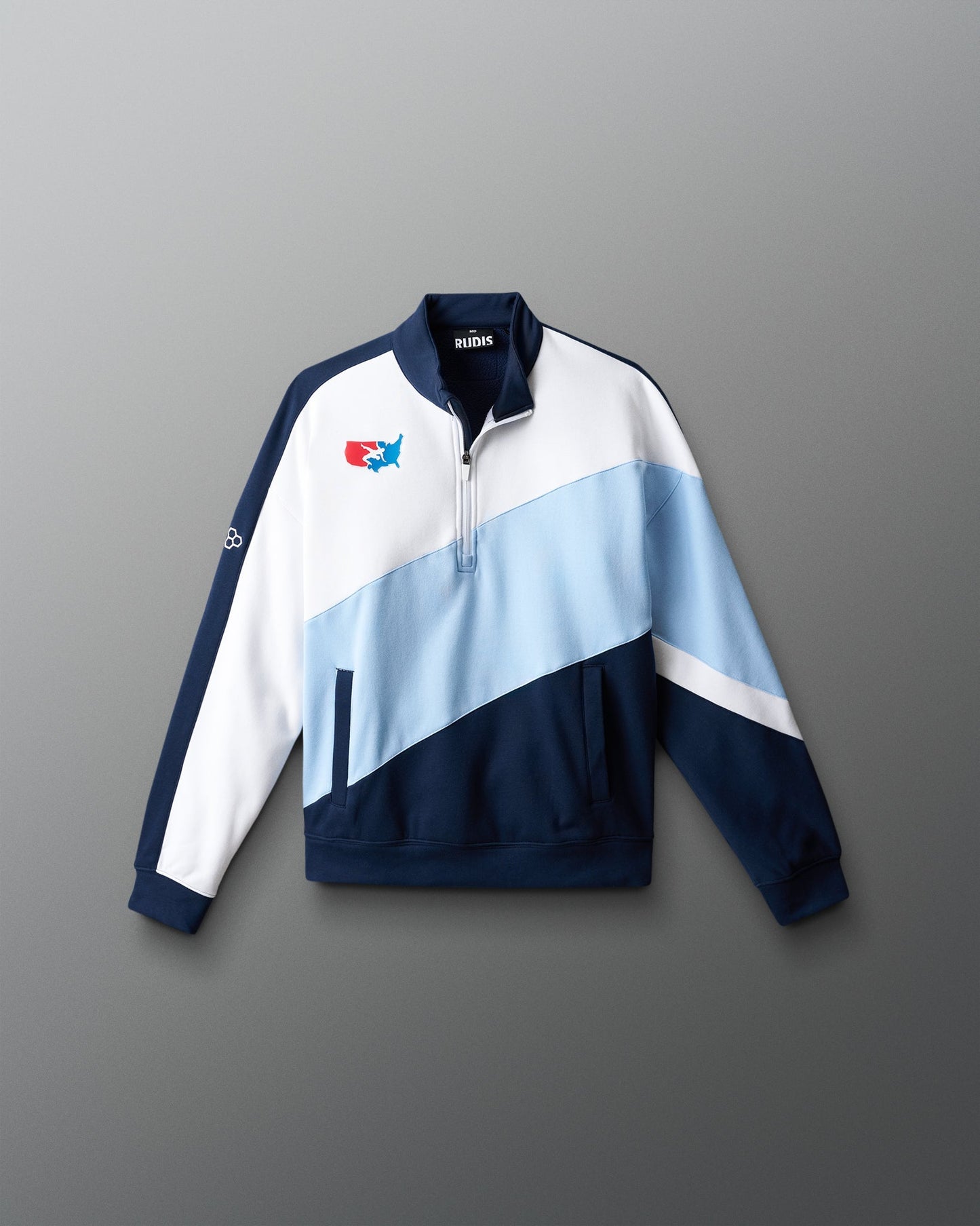 RUDIS USA Wrestling Youth Colorblock 1/4 Zip