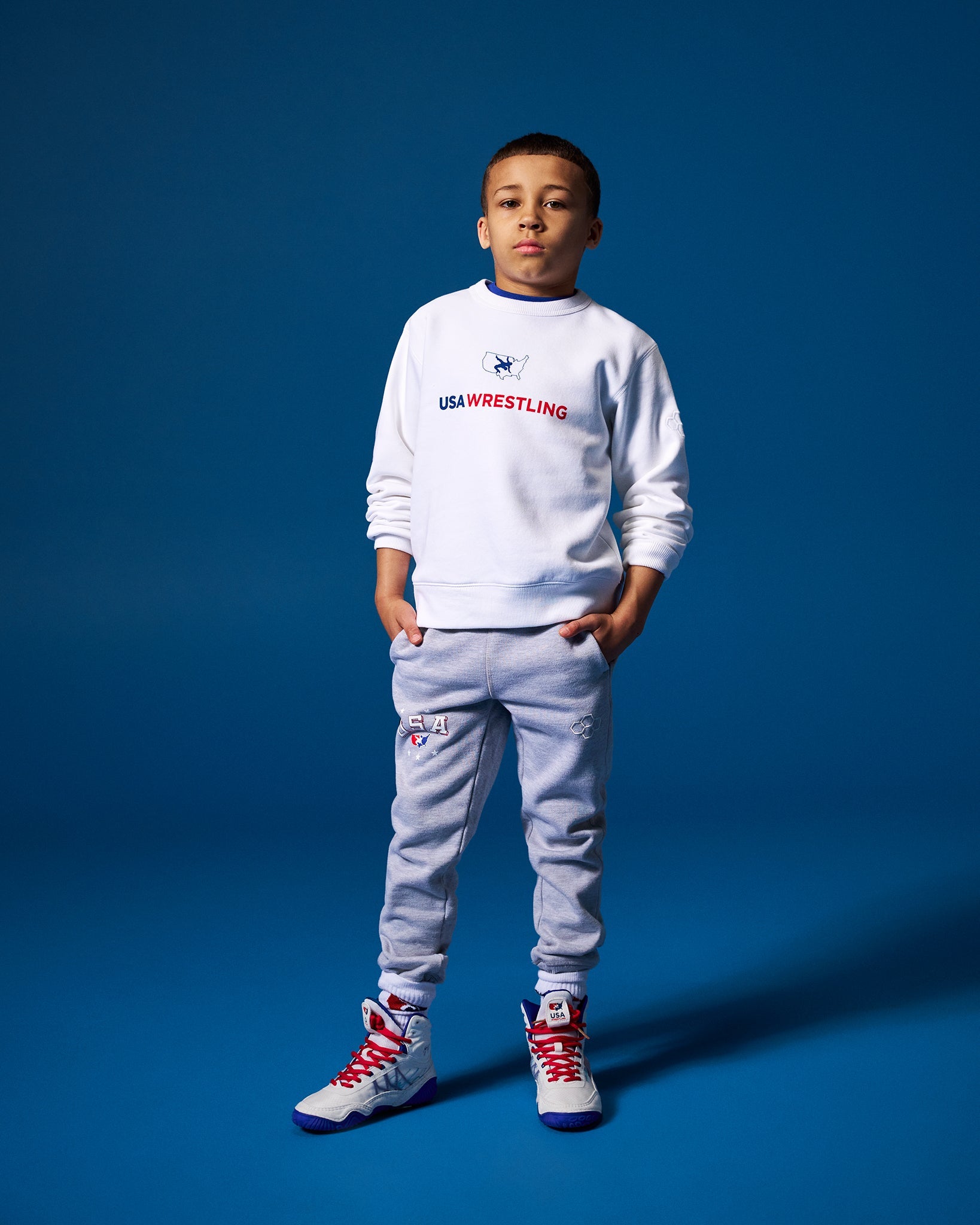 RUDIS Youth Comfort Fleece Crewneck - USA Wrestling Gear