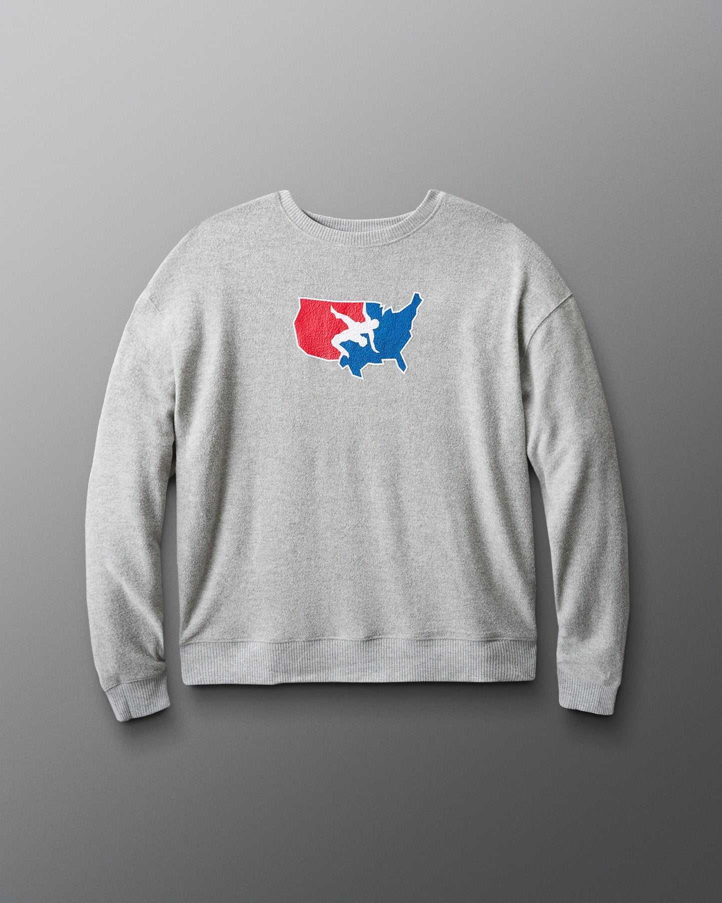 RUDIS USA Wrestling Logo Hacci Crewneck