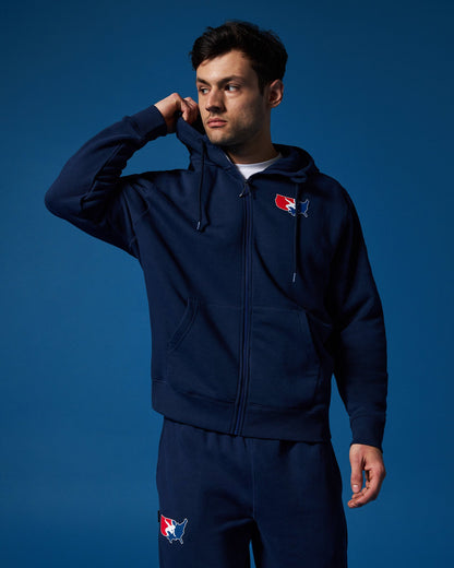 RUDIS USA Wrestling Logo Comfort Fleece Full Zip for Men