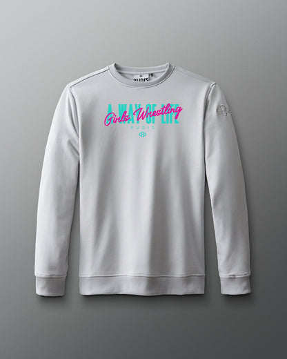 RUDIS Motto "Girls Wrestling" Elite Terry Crewneck