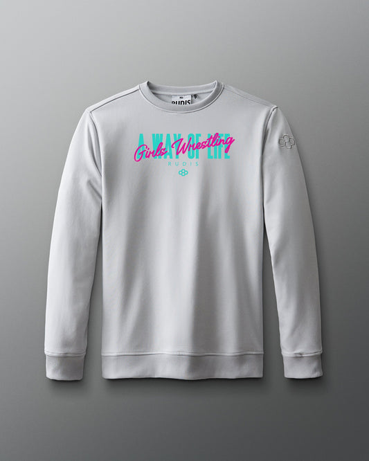 RUDIS Motto "Girls Wrestling" Elite Terry Crewneck
