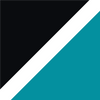 Black/White/Teal