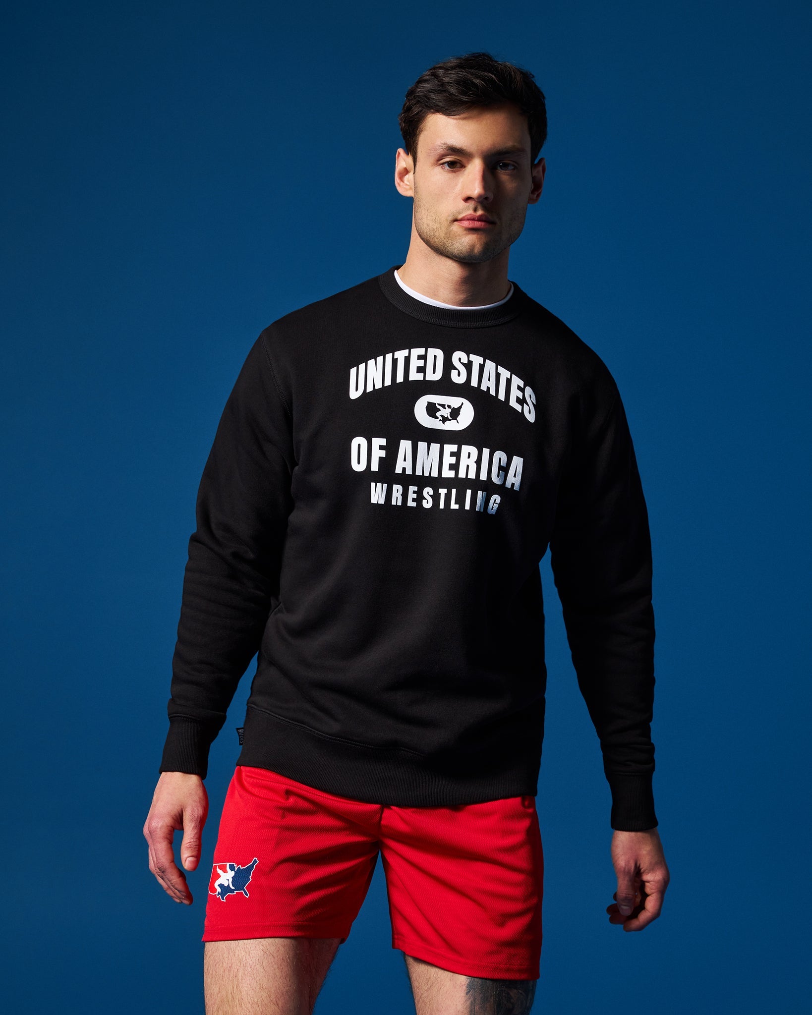 RUDIS USA Wrestling Comfort Fleece Crewneck - Men's
