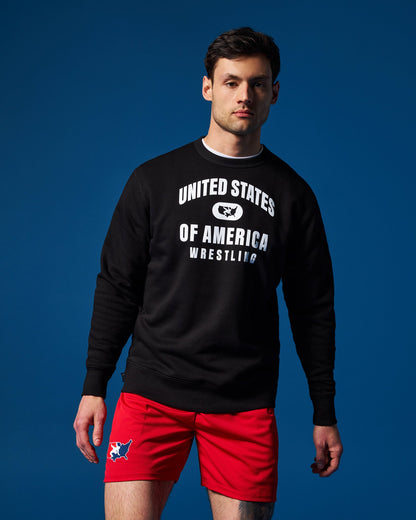 RUDIS USA Wrestling Comfort Fleece Crewneck - Men's