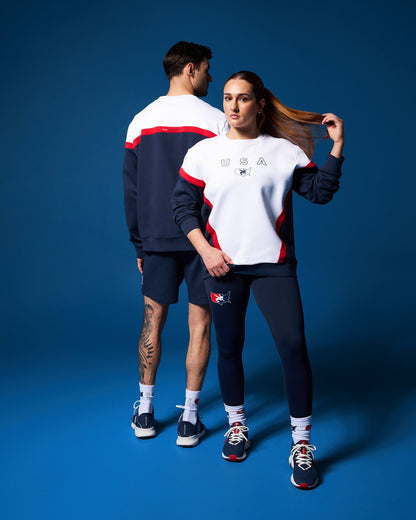RUDIS USA Wrestling Colorblock Crewneck - Official USA Wrestling Apparel