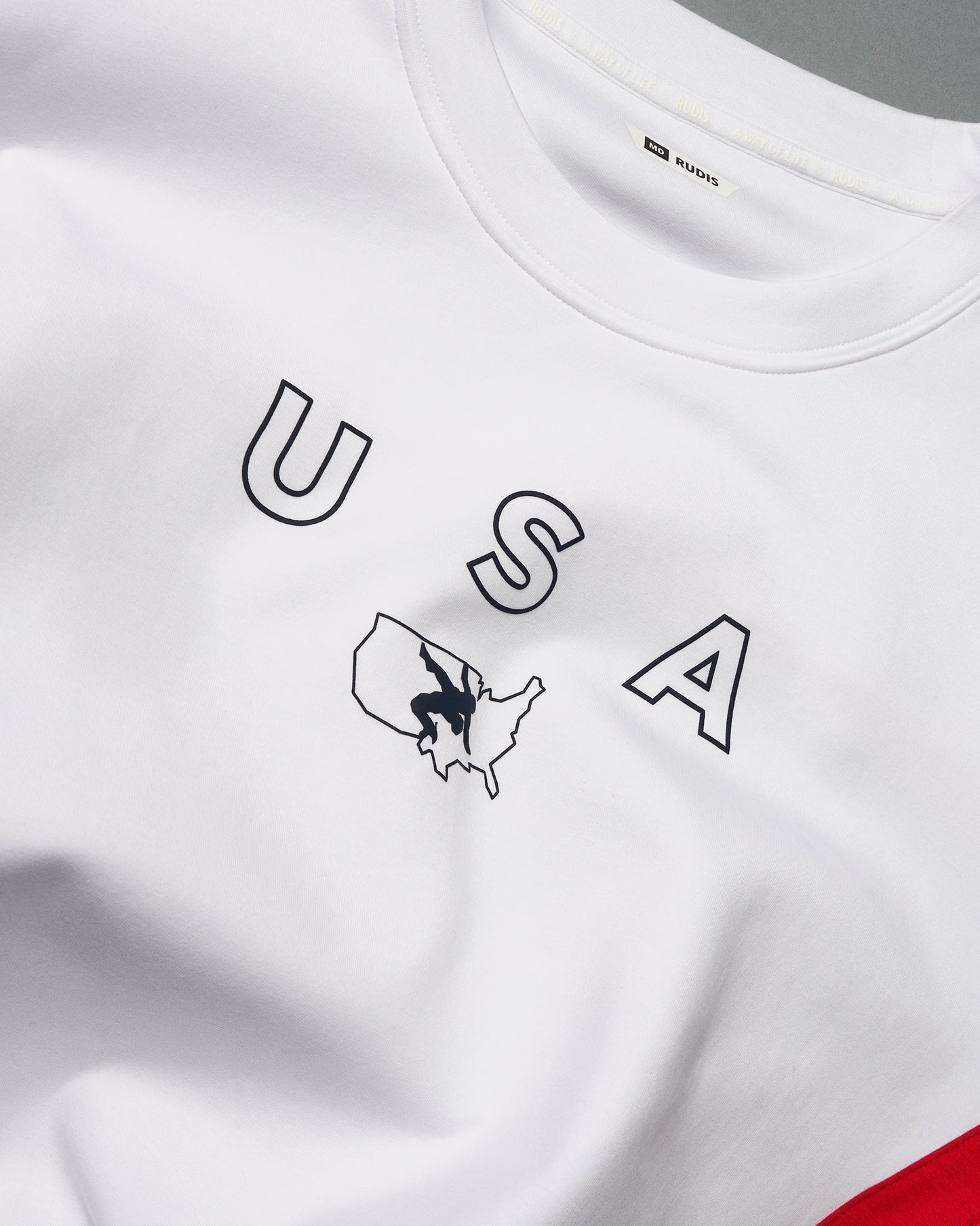 RUDIS USA Wrestling Colorblock Crewneck - Official USA Wrestling Apparel