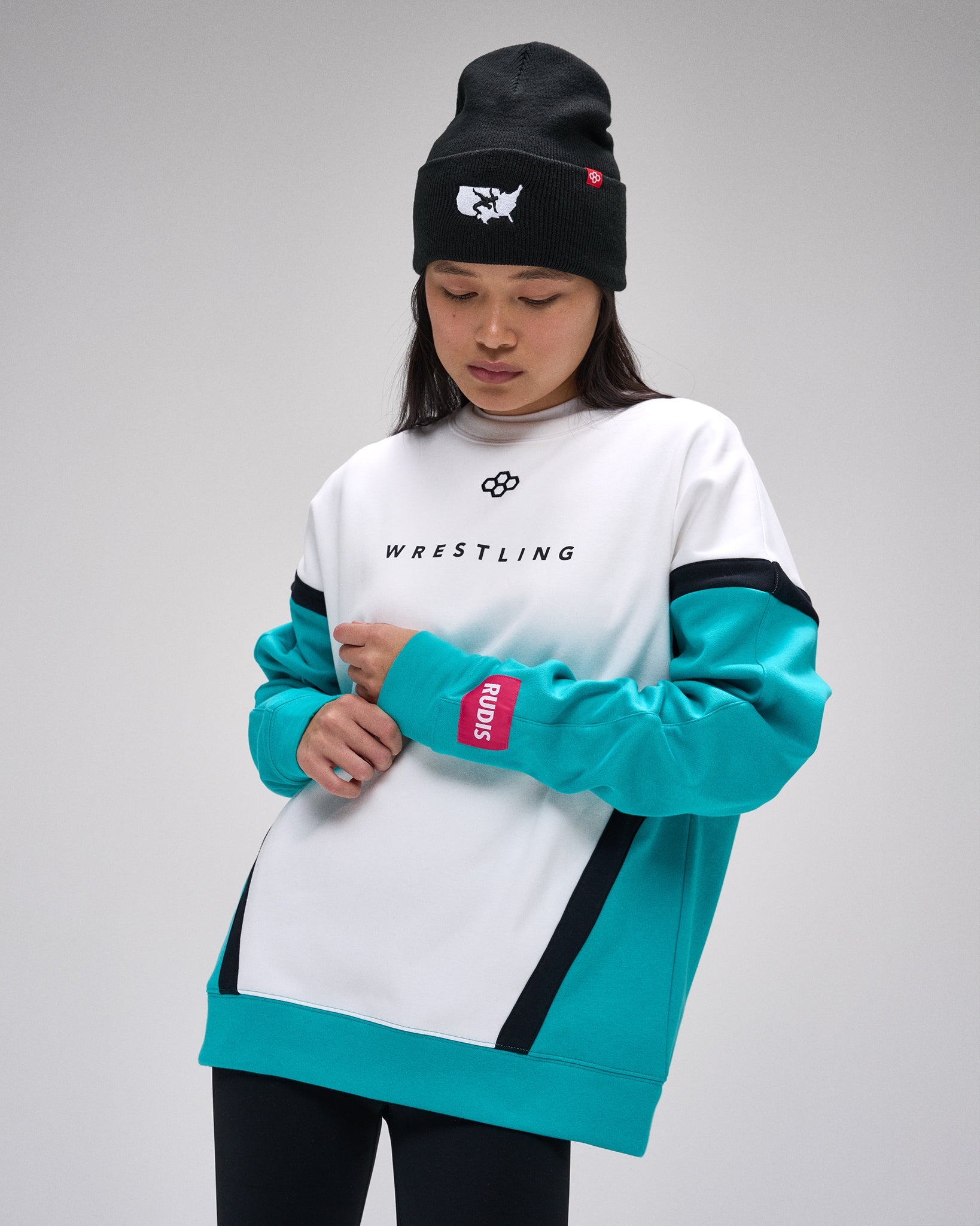 RUDIS Wrestling Colorblock Crewneck