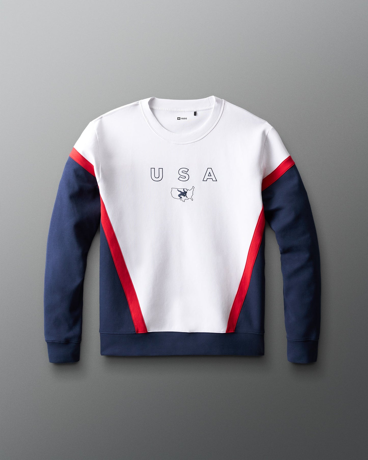 RUDIS USA Wrestling Colorblock Youth Crewneck - Fierce Style