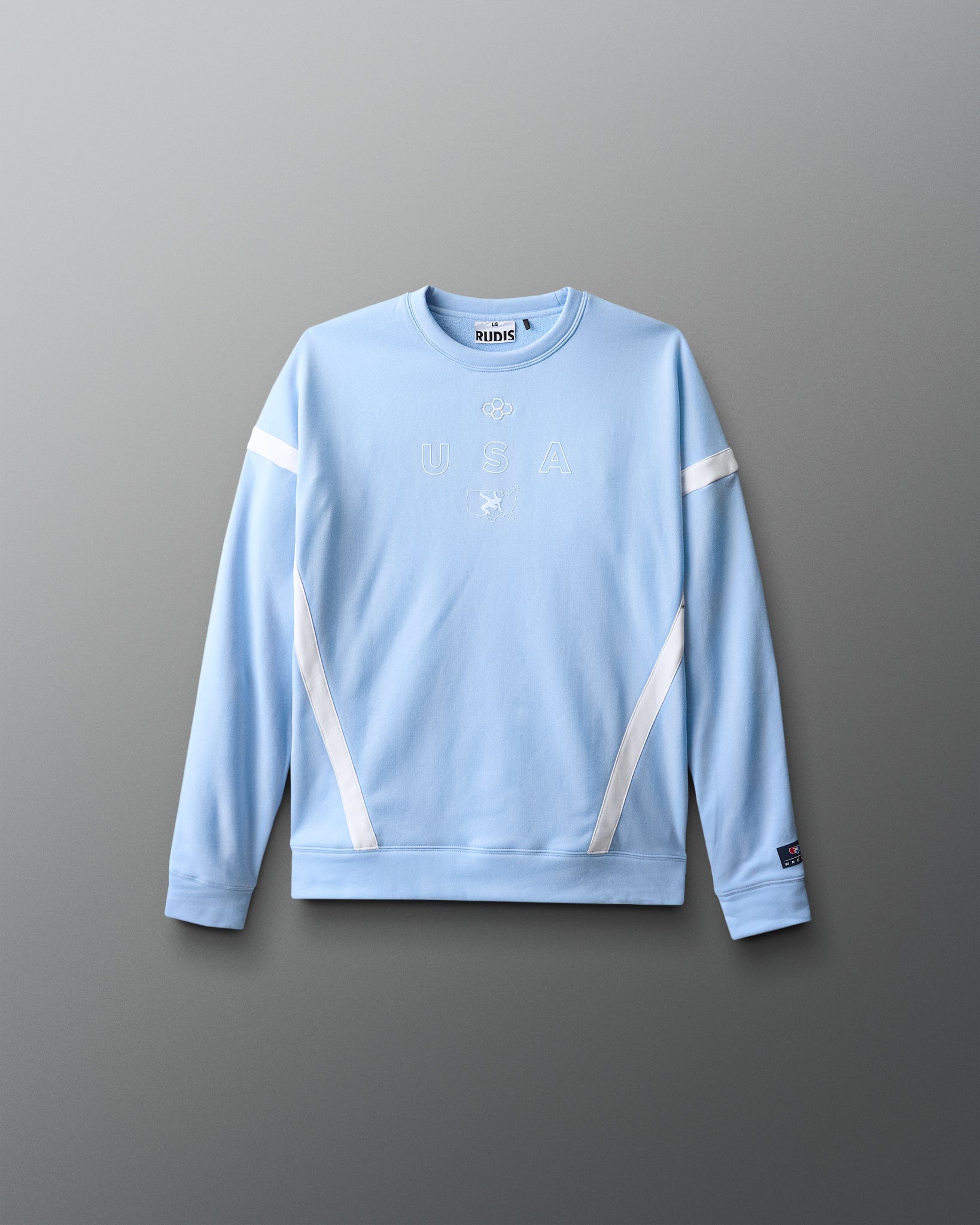 RUDIS USA Wrestling Colorblock Youth Crewneck - Fierce Style