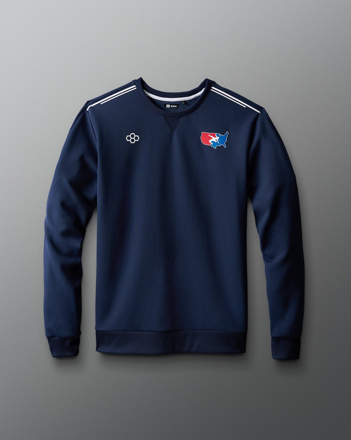 RUDIS USA Wrestling Chronicle Elite Crewneck - Official USA Wrestling Gear for Competitors