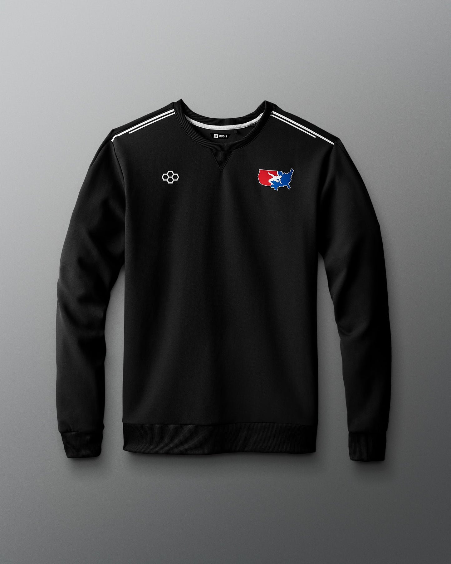 RUDIS USA Wrestling Chronicle Elite Crewneck - Official USA Wrestling Gear for Competitors