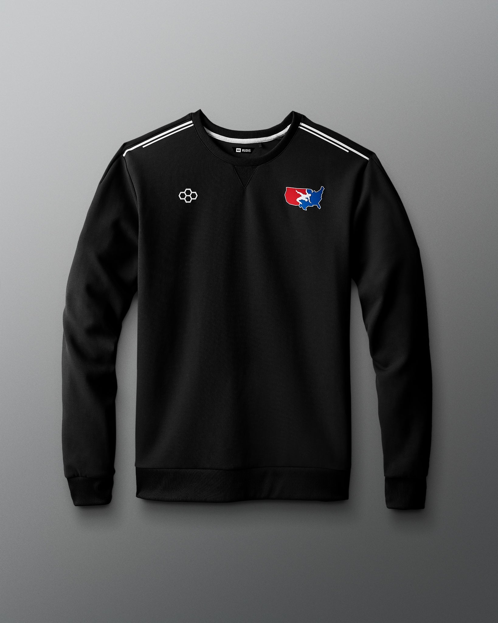RUDIS USA Wrestling Chronicle Elite Crewneck - Official USA Wrestling Gear for Competitors