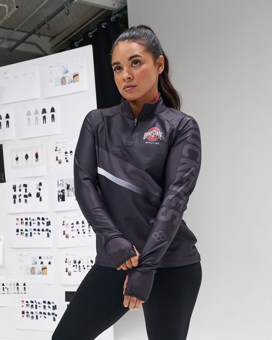 RUDIS Ohio State Women's Sublimated Quarter Zip - Fierce Style