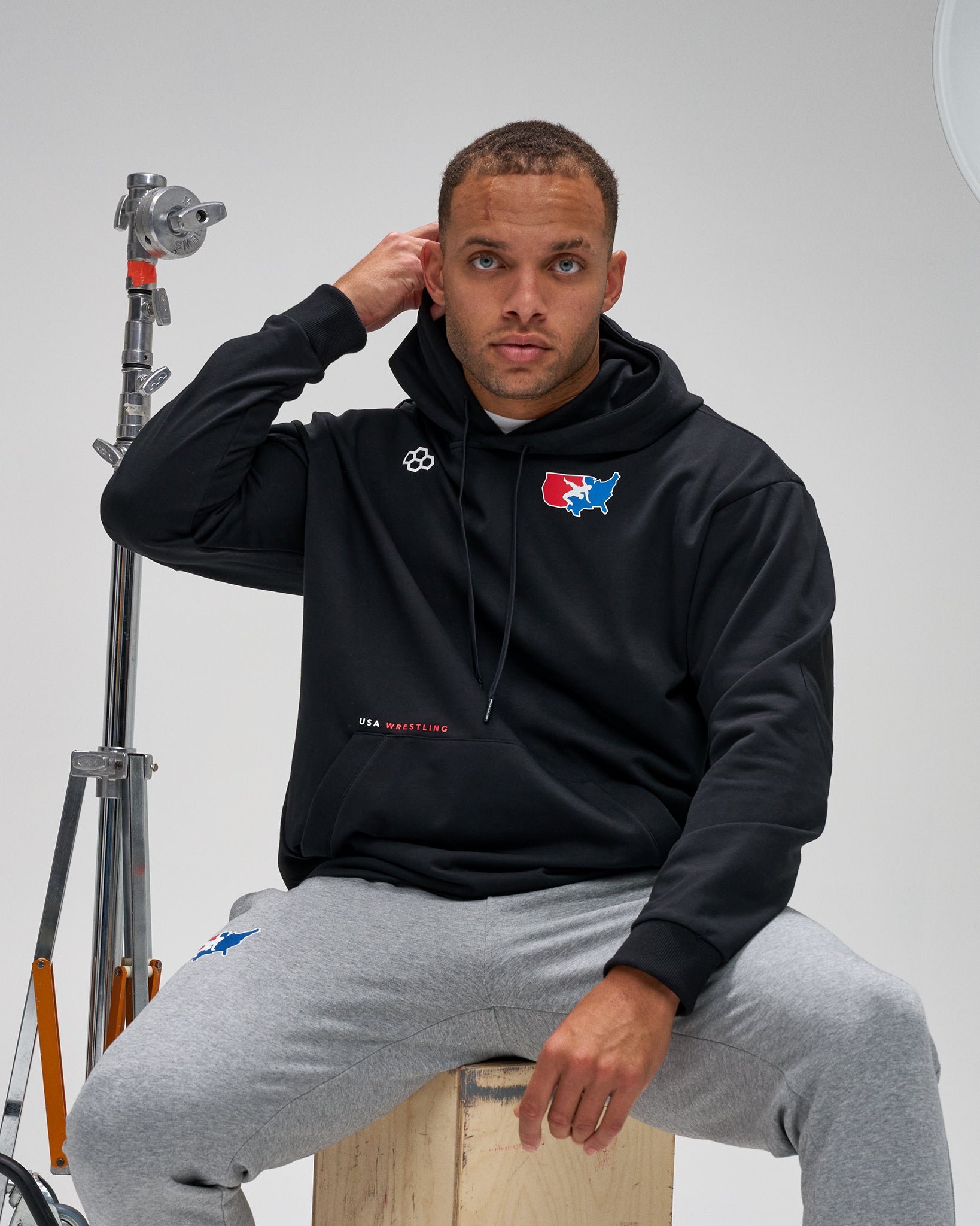 RUDIS USA Wrestling Luxe Terry Hoodie - Official USA Wrestling Apparel