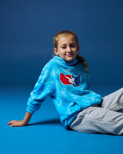 RUDIS USA Wrestling Logo Youth Tie-Dye Hoodie