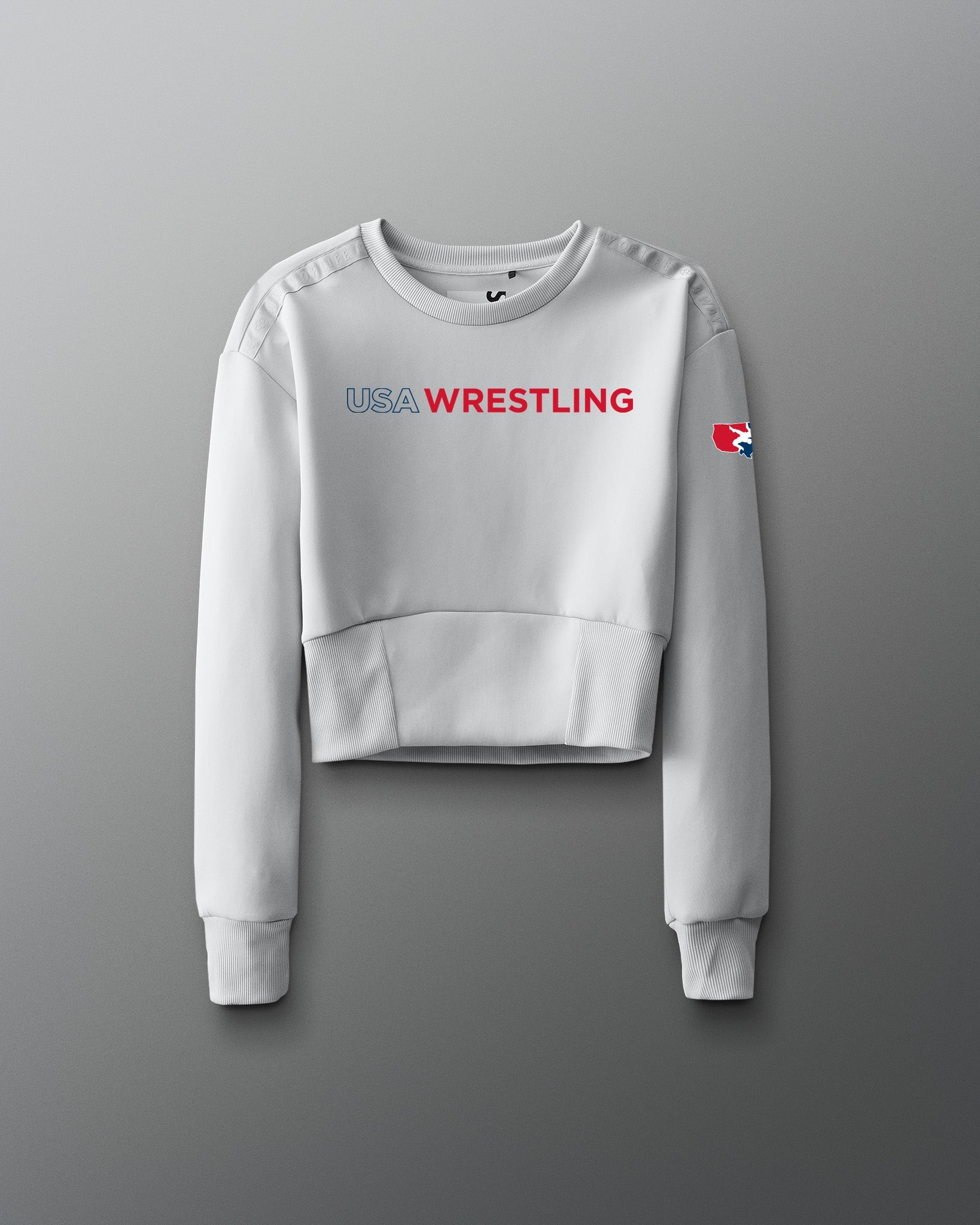RUDIS USA Wrestling Wordmark COOL-FEEL Women's Crew - Fierce Comfort