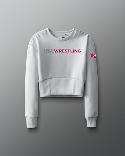 RUDIS USA Wrestling Wordmark COOL-FEEL Women's Crew - Fierce Comfort