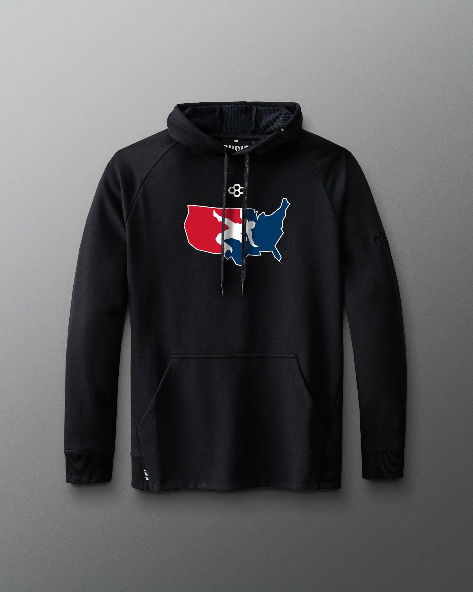 RUDIS Men's USA Wrestling Logo Elite Terry Hoodie - Official USA Wrestling Hoodie