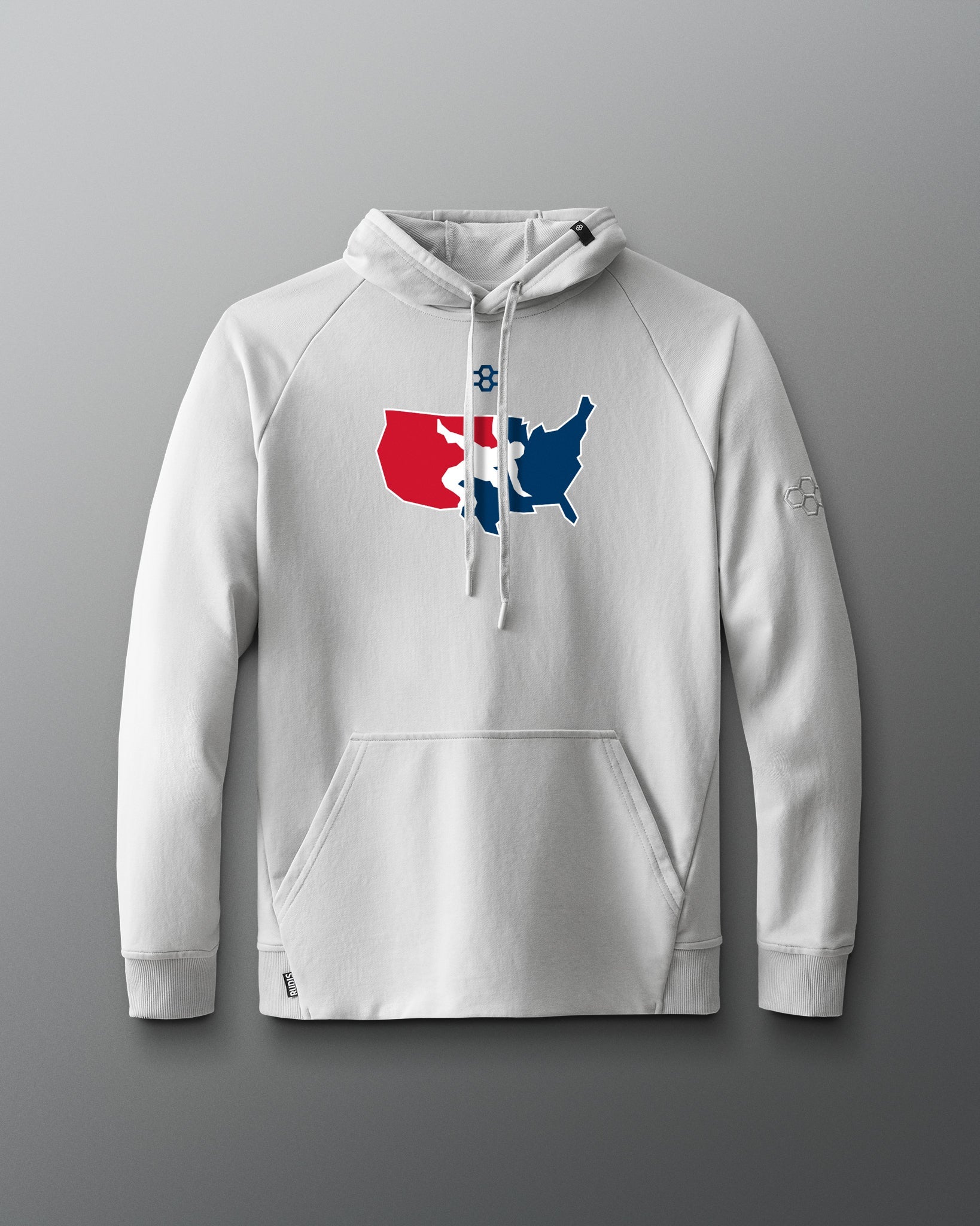 RUDIS Men's USA Wrestling Logo Elite Terry Hoodie - Official USA Wrestling Hoodie