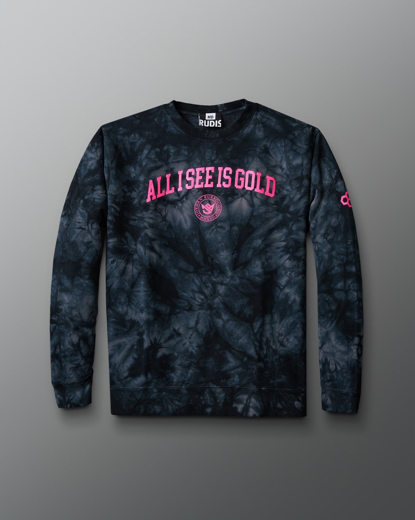 RUDIS JB All I See Is Gold Academy Tie Dye Crewneck