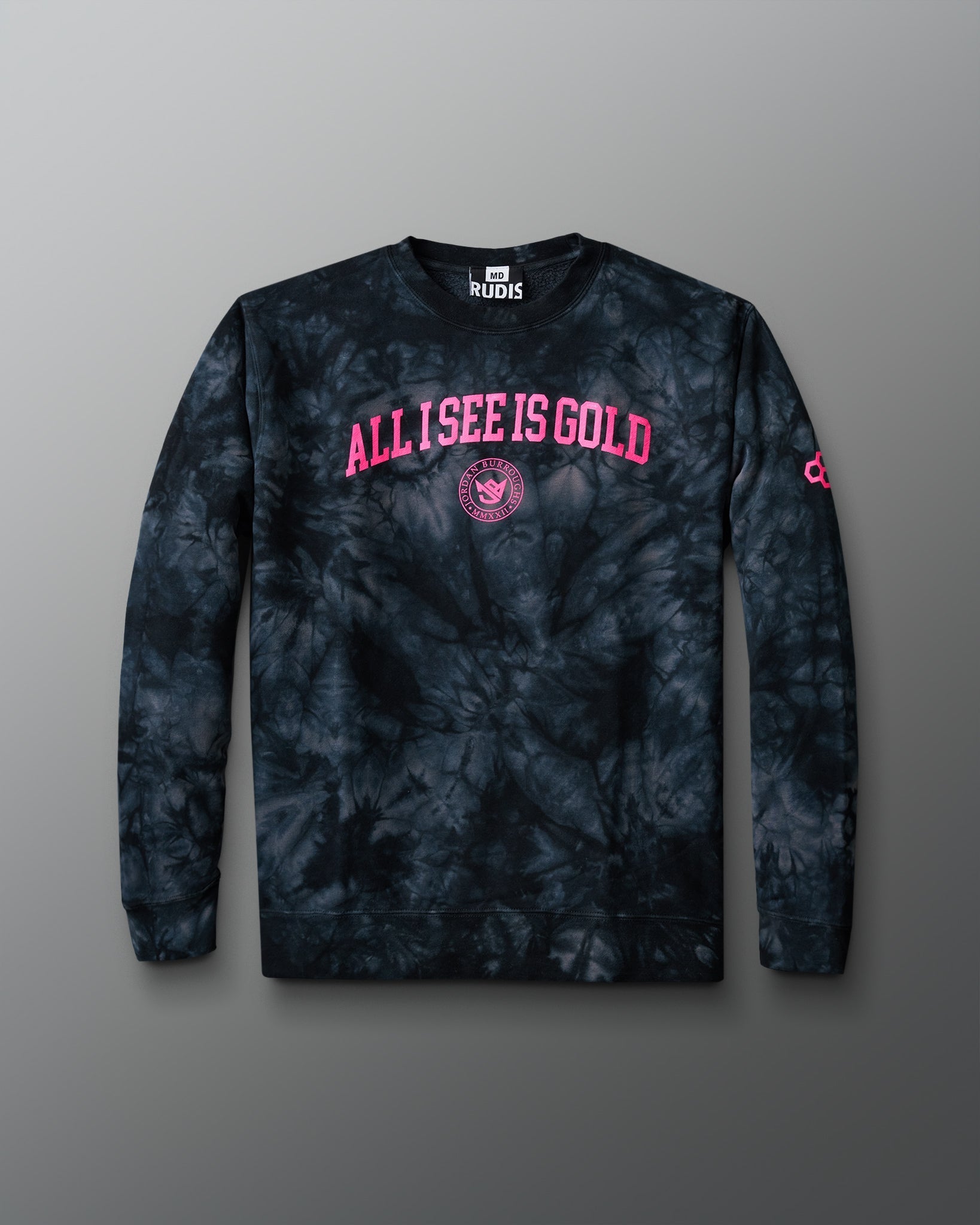 RUDIS JB All I See Is Gold Academy Tie Dye Crewneck