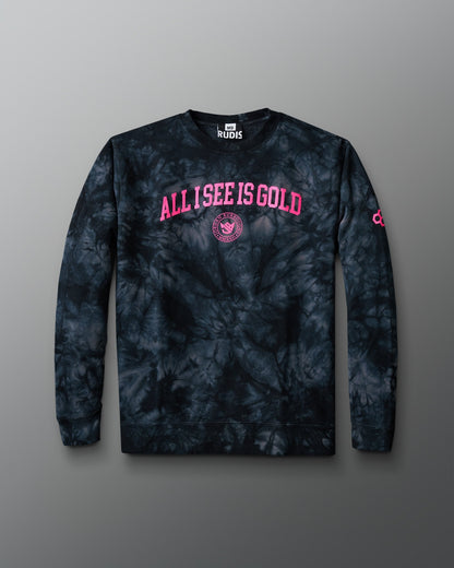 RUDIS JB All I See Is Gold Academy Tie Dye Crewneck