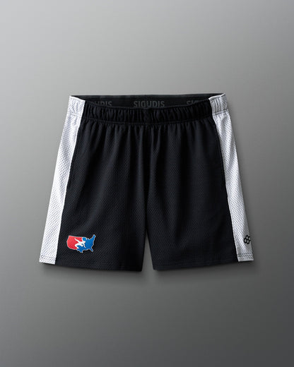 RUDIS USA Wrestling 5" Panel Mesh Shorts - Officially Licensed Gear