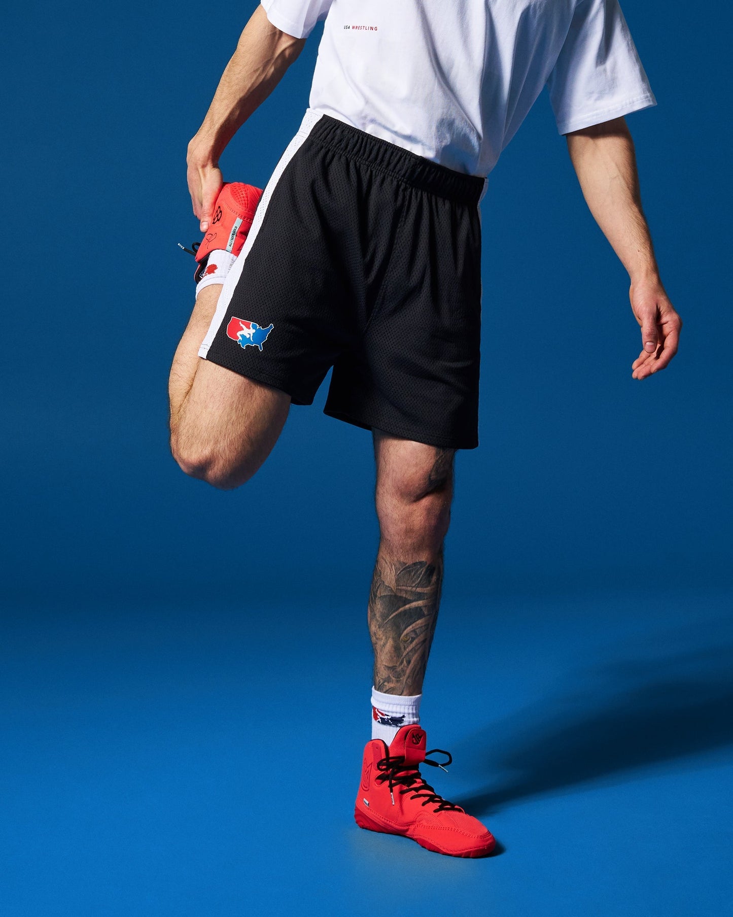 RUDIS USA Wrestling 5" Panel Mesh Shorts - Officially Licensed Gear