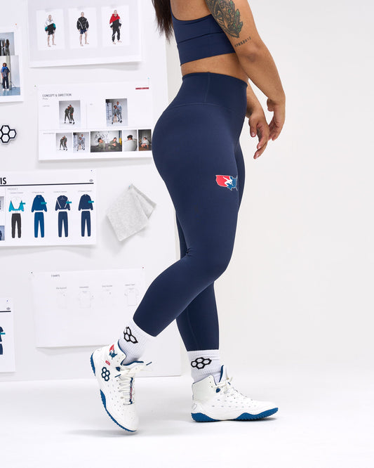RUDIS USA Wrestling Women's High Waisted 7/8 Leggings