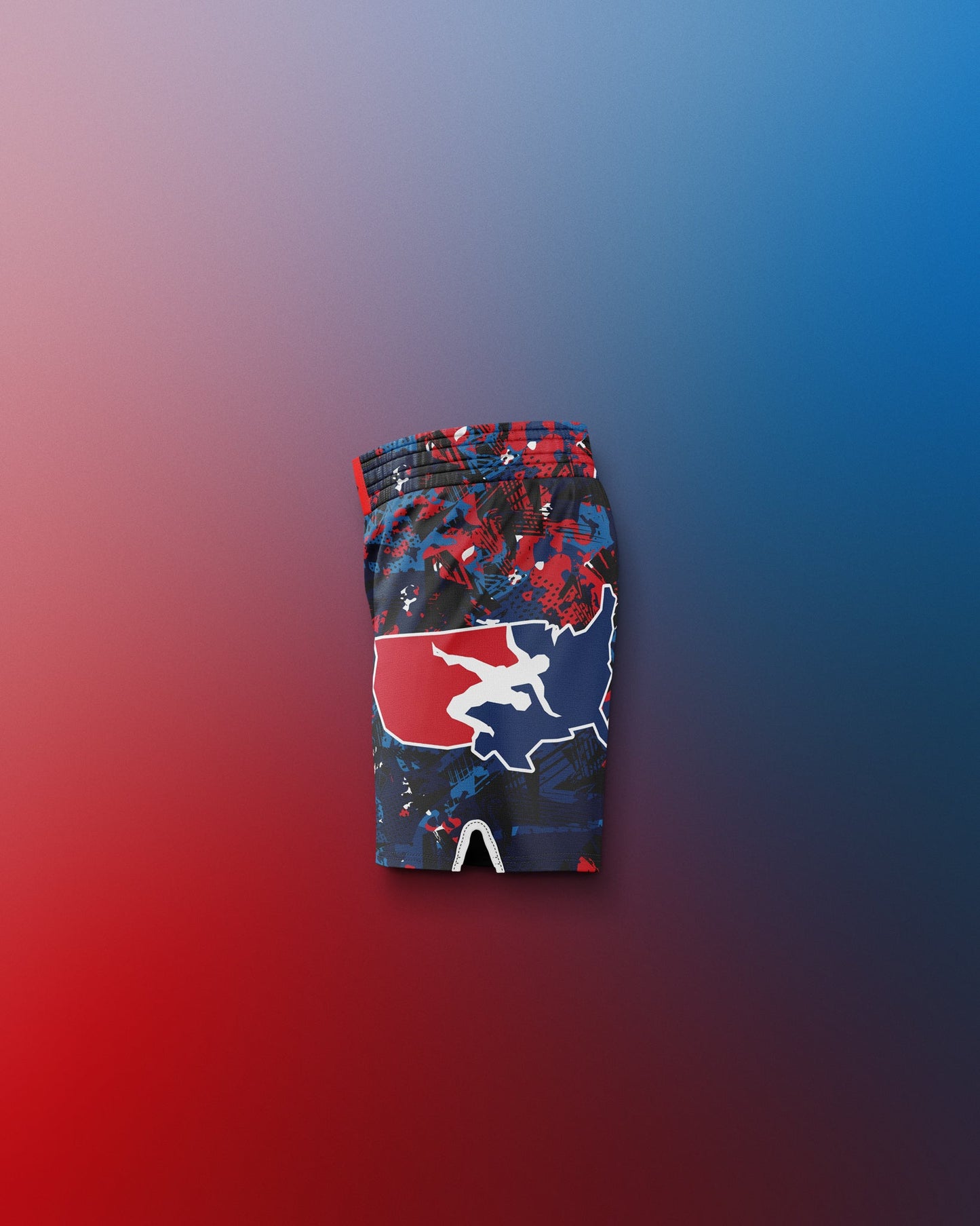 RUDIS USA Wrestling Scatter Icon Youth Sublimated Shorts