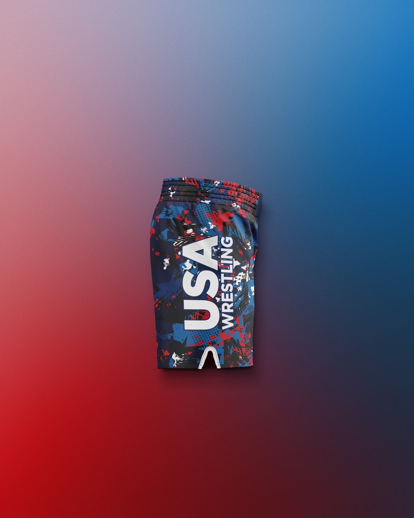 RUDIS USA Wrestling Scatter Icon Youth Sublimated Shorts