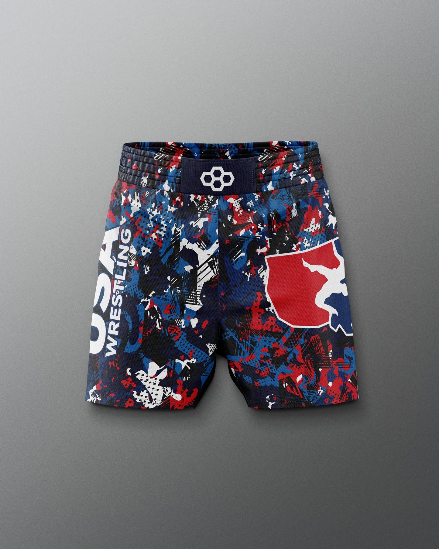RUDIS Men's USA Wrestling Scatter Icon Sublimated Shorts