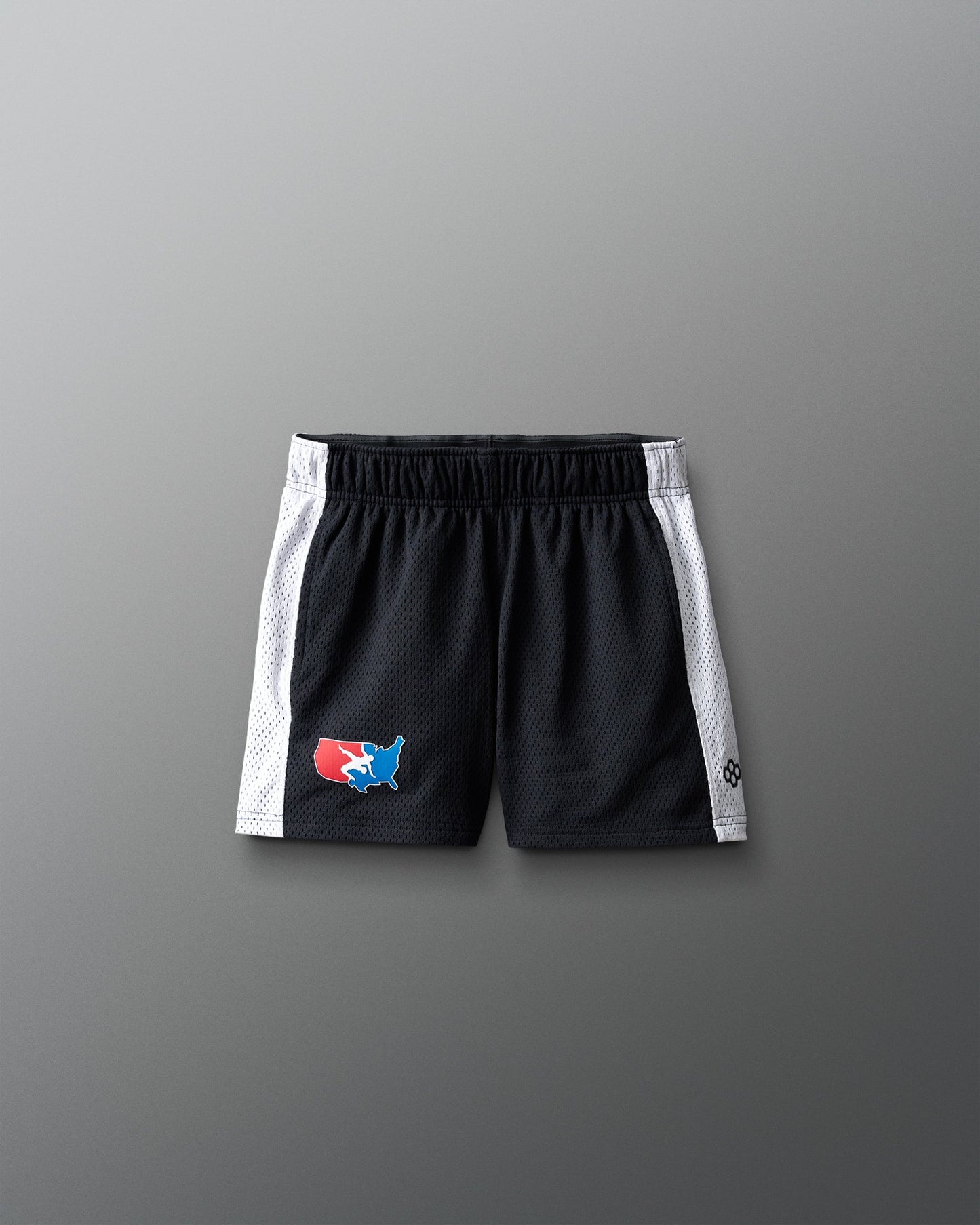 RUDIS USA Wrestling 5" Panel Youth Mesh Shorts - Official USA Wrestling Gear