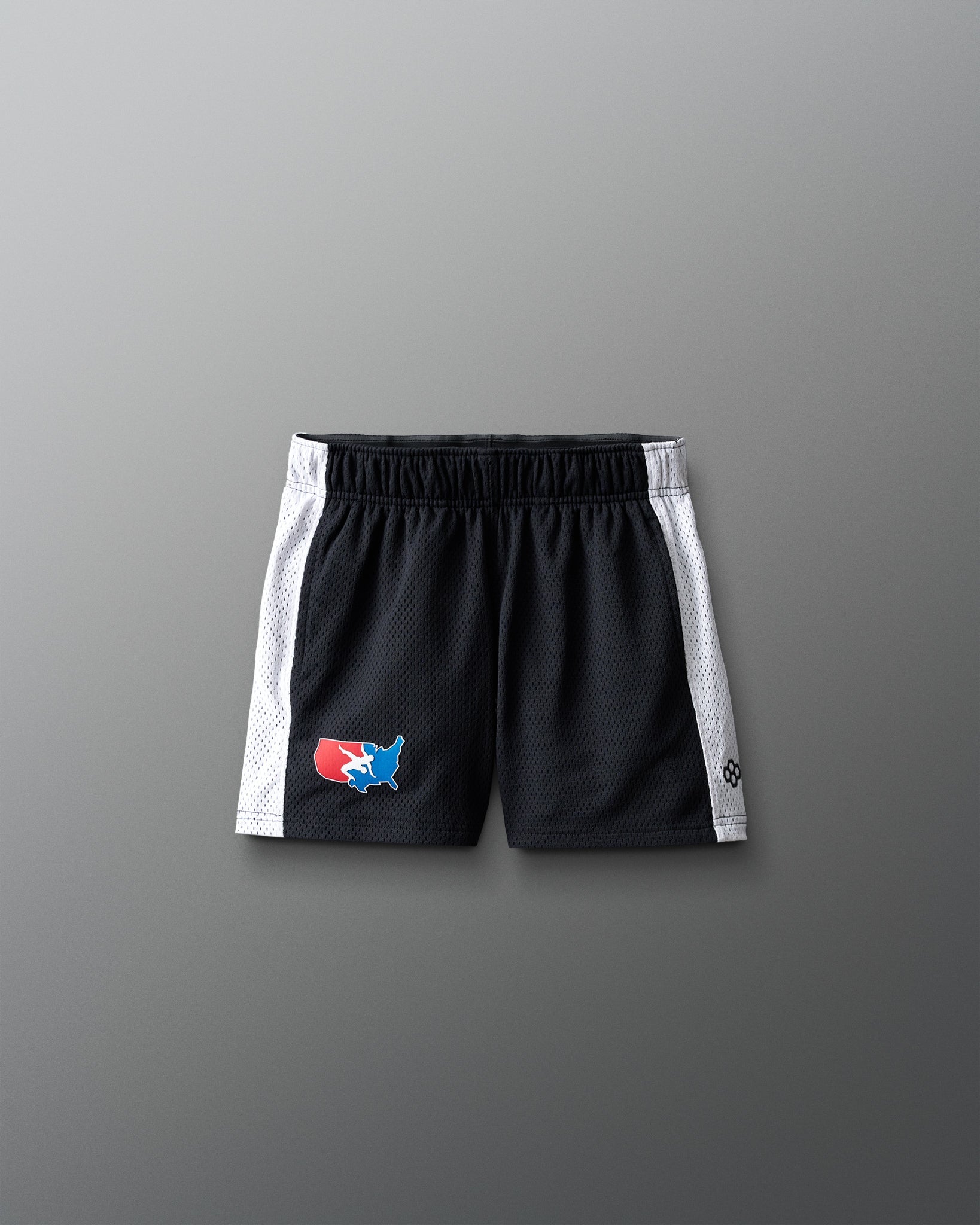 RUDIS USA Wrestling 5" Panel Youth Mesh Shorts - Official USA Wrestling Gear