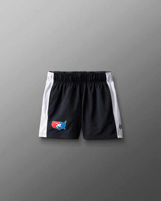 RUDIS USA Wrestling 5" Panel Youth Mesh Shorts - Official USA Wrestling Gear