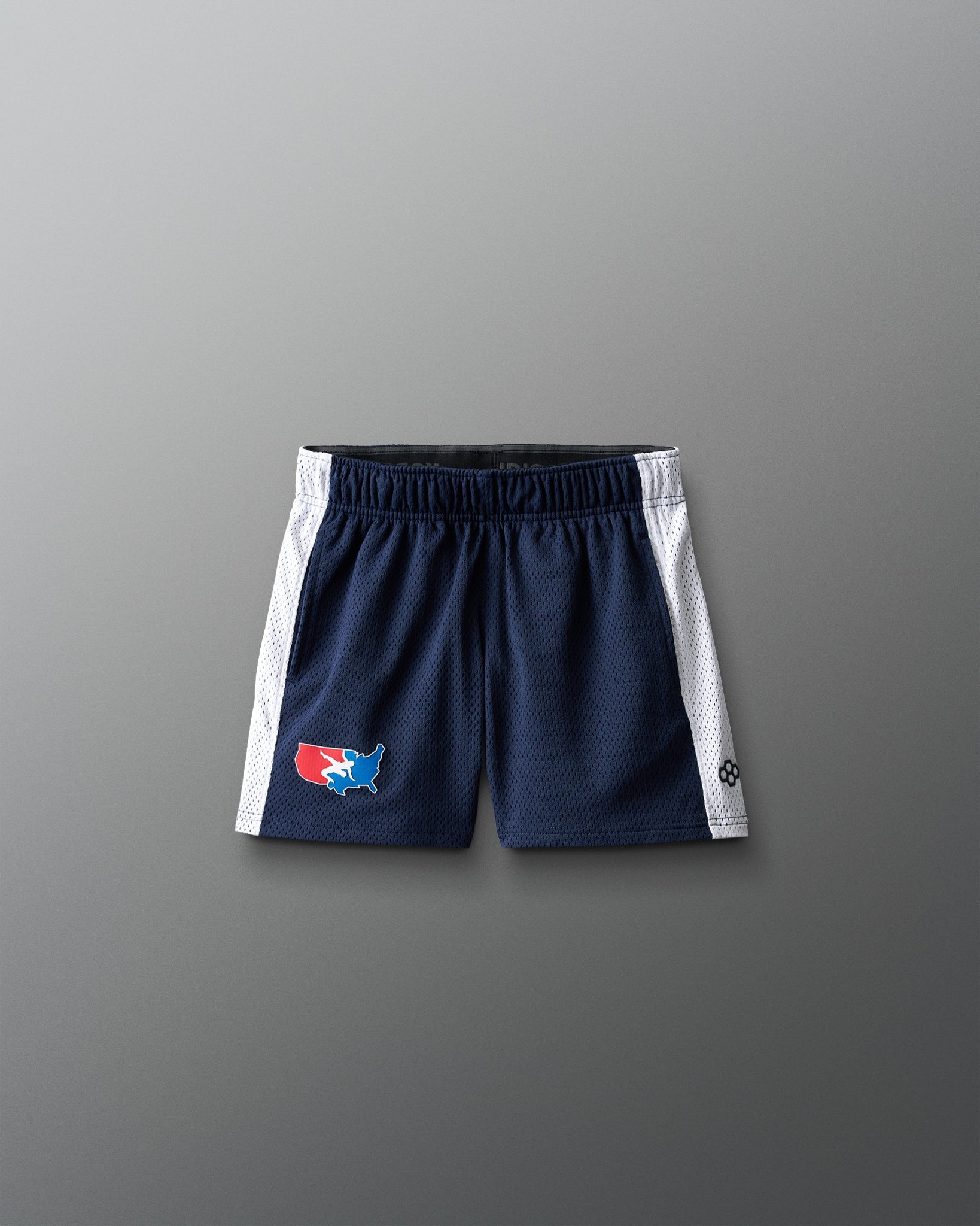 RUDIS USA Wrestling 5" Panel Youth Mesh Shorts - Official USA Wrestling Gear
