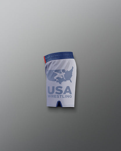 RUDIS USA Wrestling Flag Youth Sublimated Shorts