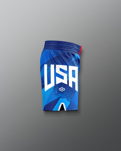 RUDIS USA Wrestling Grit Icon Sublimated Shorts - Official USA Wrestling Apparel
