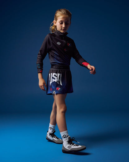 RUDIS USA Wrestling Girl's Sublimated Shorts - Unleash Your Spirit